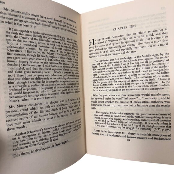 Albert Schweitzer A Vindication George Seaver HC 1950 First Edition James Clark - Picture 13 of 16